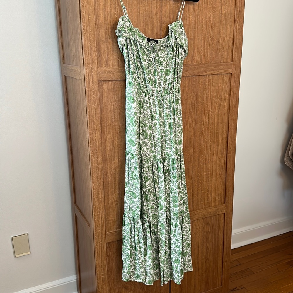 J.Crew Floral Green Sundress